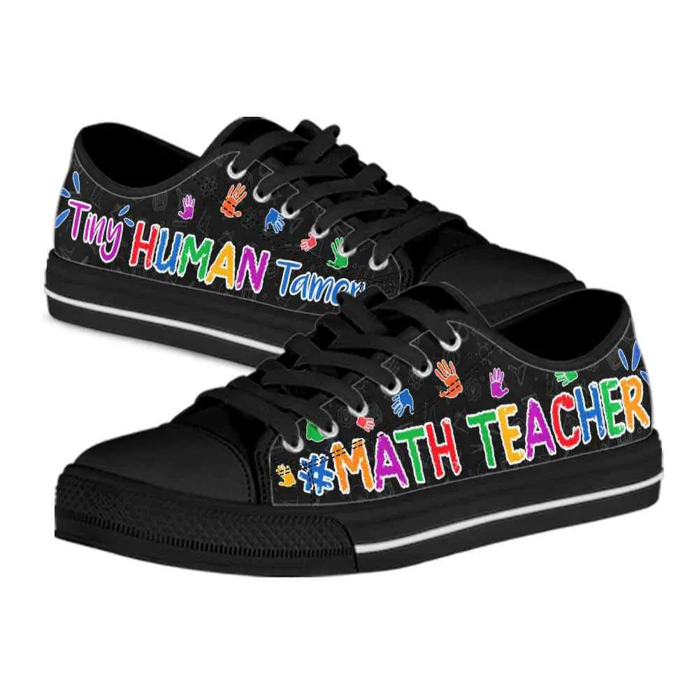 Math Teacher Tiny Human Tamer Low Top Shoes, Teacher Shoes, Low Top Sneakers