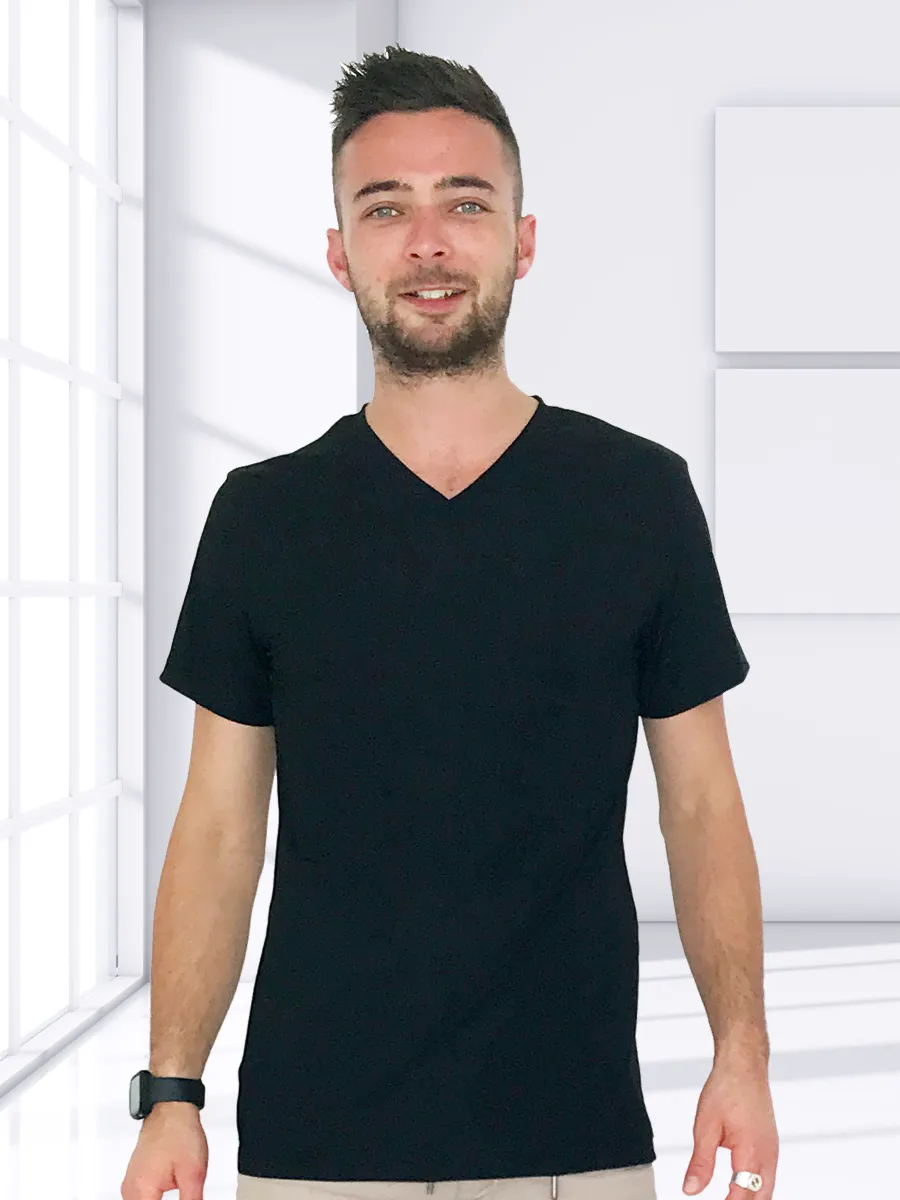 MENS V NECK SHORT SLEEVE T-SHIRT