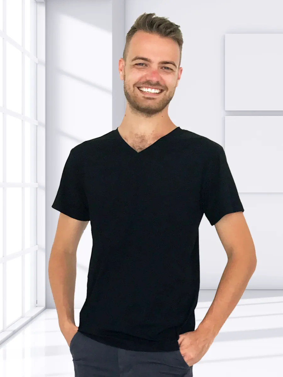 MENS V NECK SHORT SLEEVE T-SHIRT