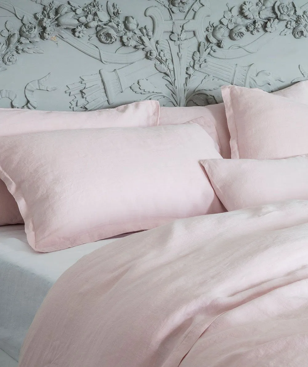 Mireille Rose Linen Pillowcase
