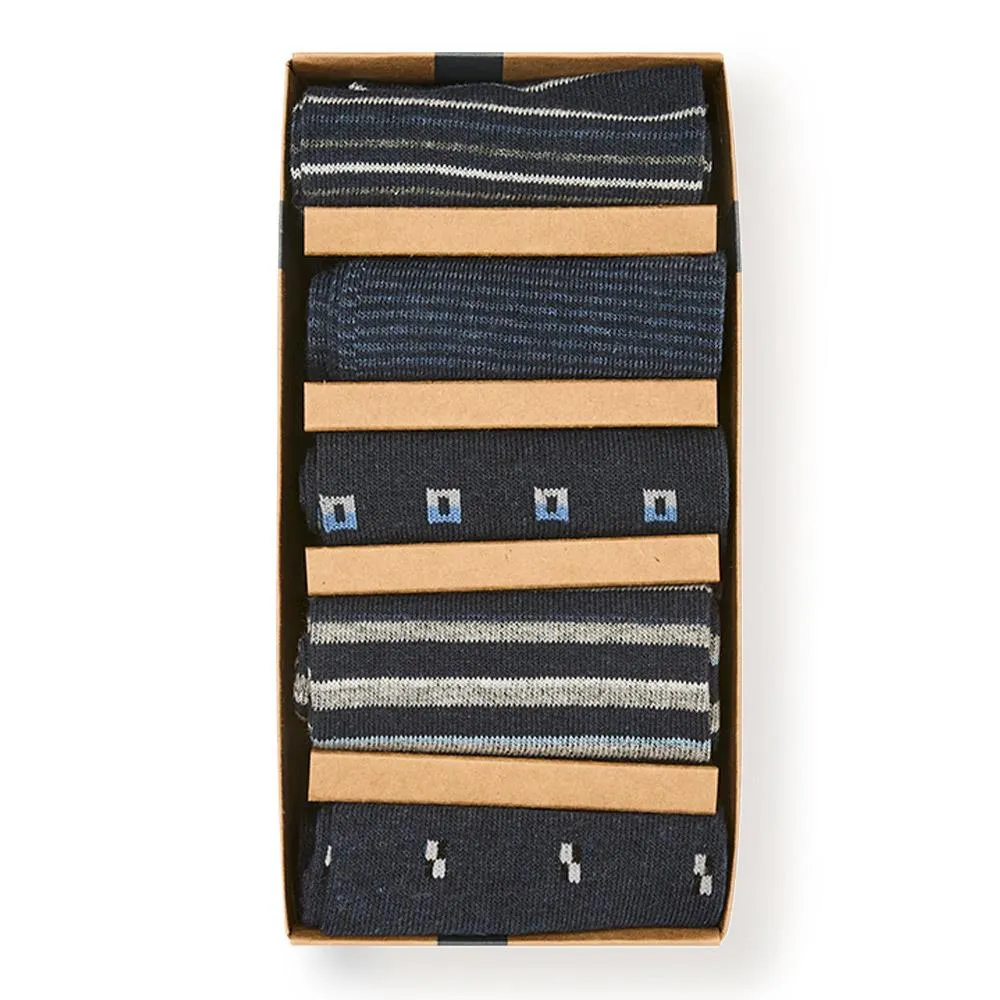 Navy Patterned Socks Multipack - ASENA40005 / 326 711