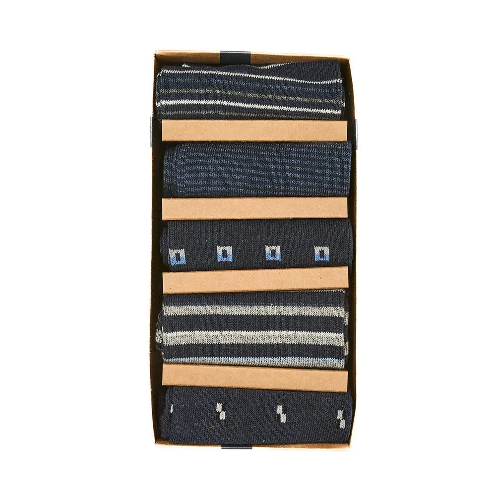 Navy Patterned Socks Multipack - ASENA40005 / 326 711