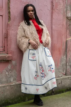 Nu Notes Nottingham Egret Embroidered Skirt
