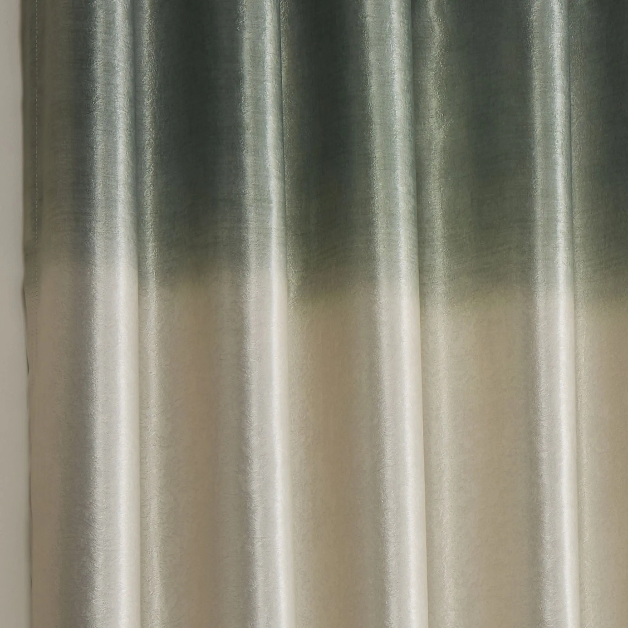 Ombre Strata Pair of Eyelet Curtains by Fusion in Green