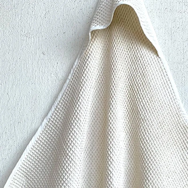ORGANIC WAFFLE HOODED TOWEL SET - NATURAL