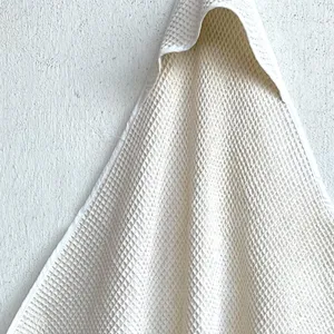 ORGANIC WAFFLE HOODED TOWEL SET - NATURAL