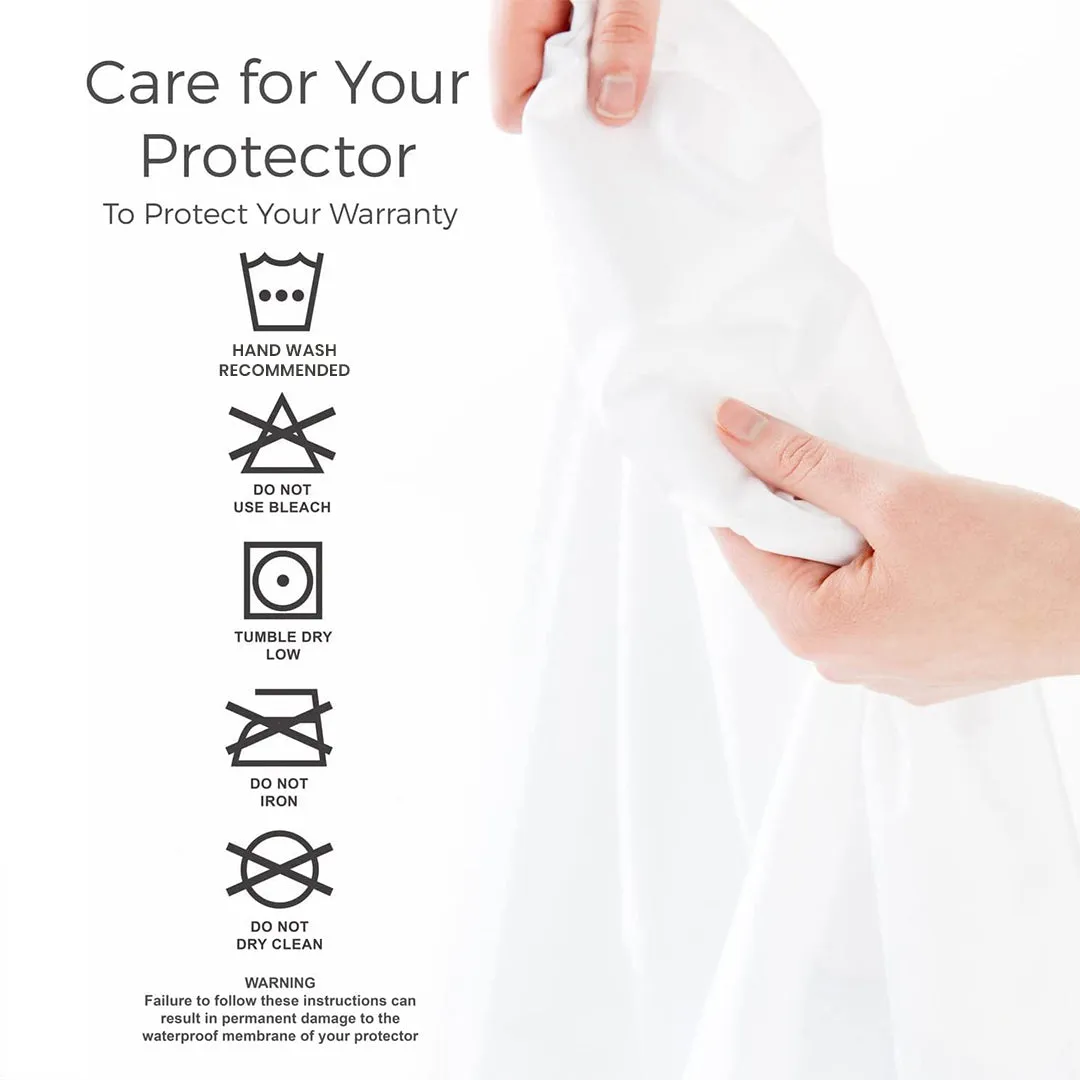 Premium Terry Cotton 100% Waterproof Zipper Mattress Protector In Brown Color