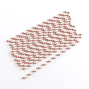 "Sippers" Polka Dot Paper Straws Fuchsia (Pack of 75)