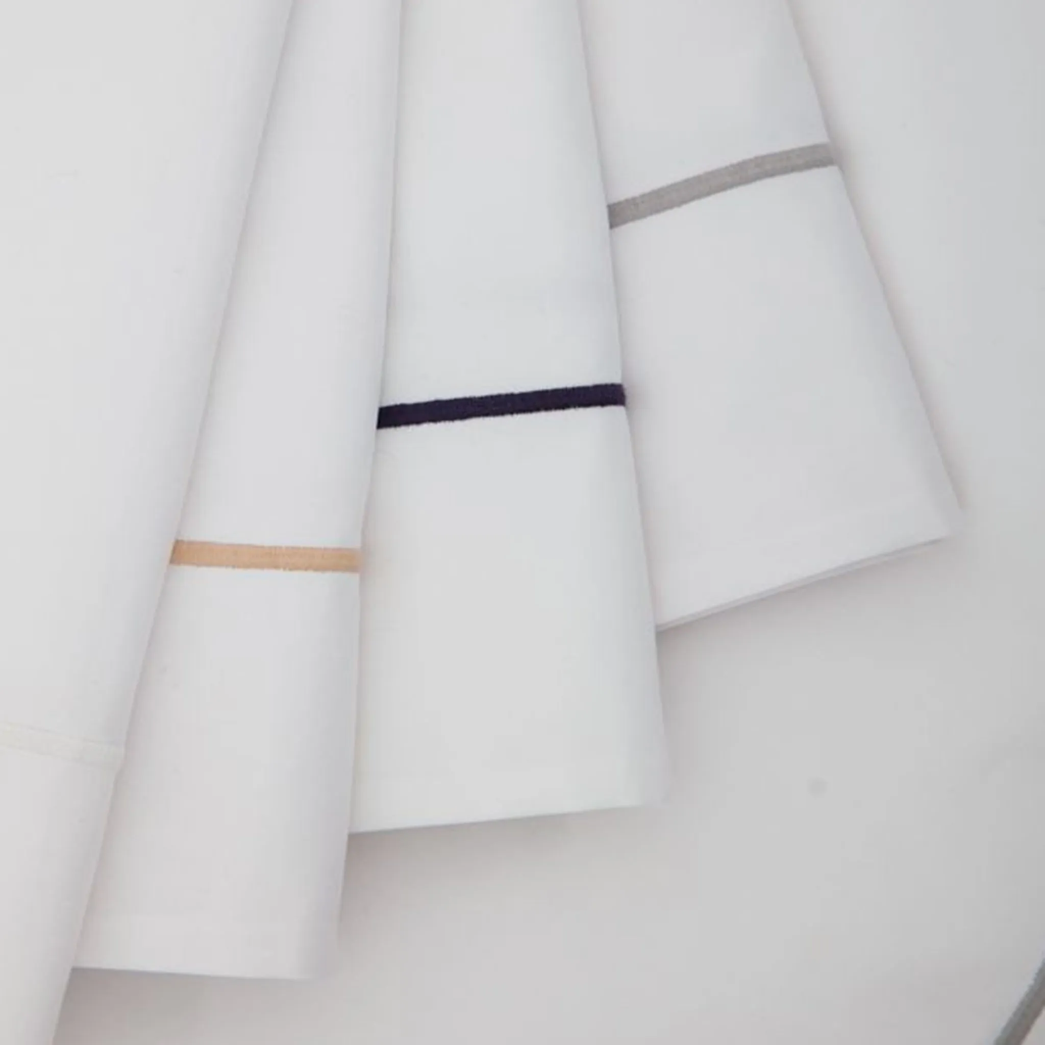 Rose Gold Row Cord Cotton Percale Duvet Cover