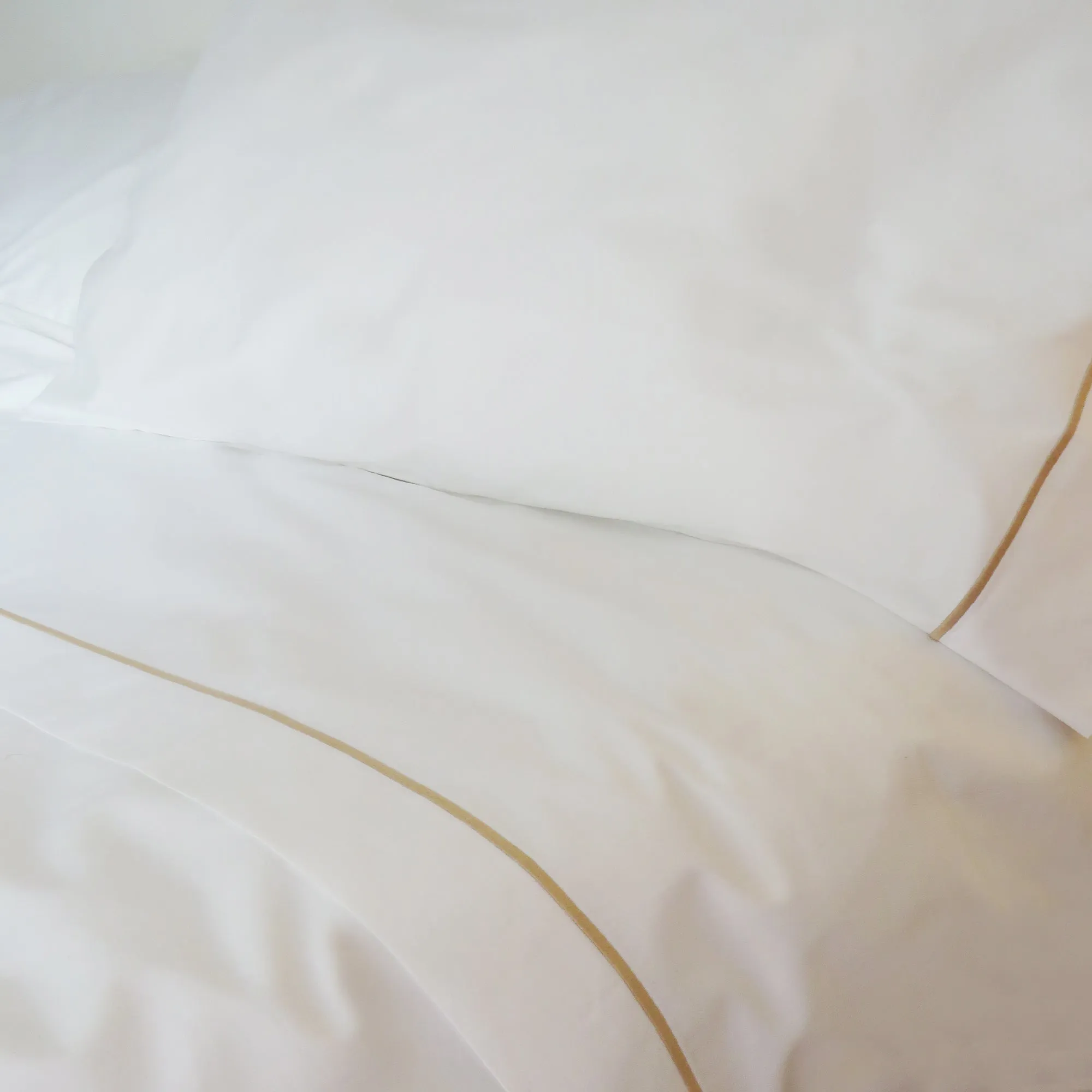 Rose Gold Row Cord Cotton Percale Duvet Cover