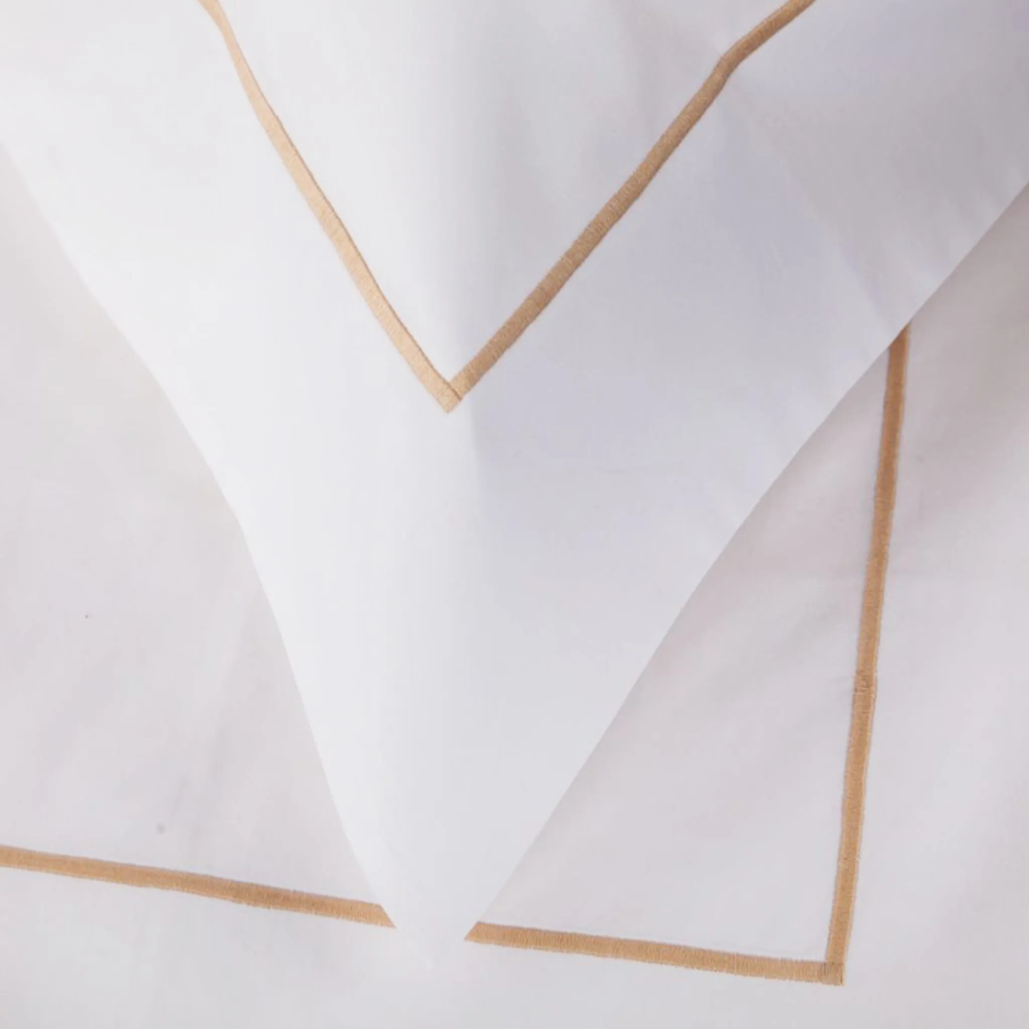 Rose Gold Row Cord Cotton Percale Duvet Cover