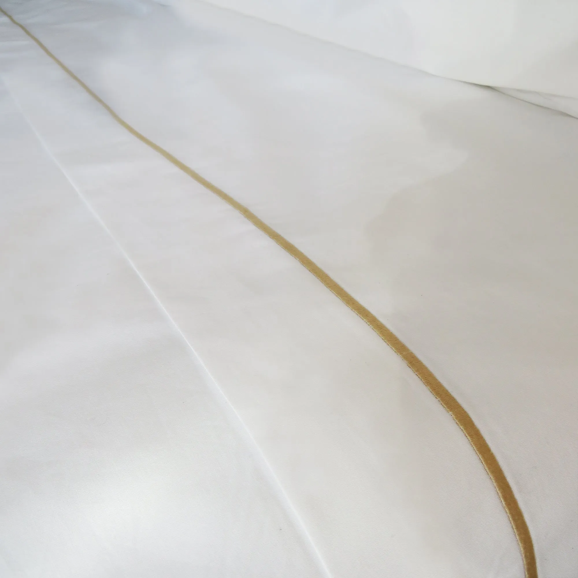 Rose Gold Row Cord Cotton Percale Duvet Cover