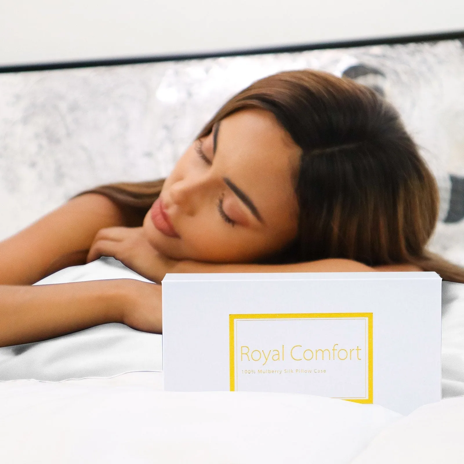 Royal Comfort Pure Silk Pillow Case 100% Mulberry Silk Hypoallergenic Pillowcase 51 x 76 cm White