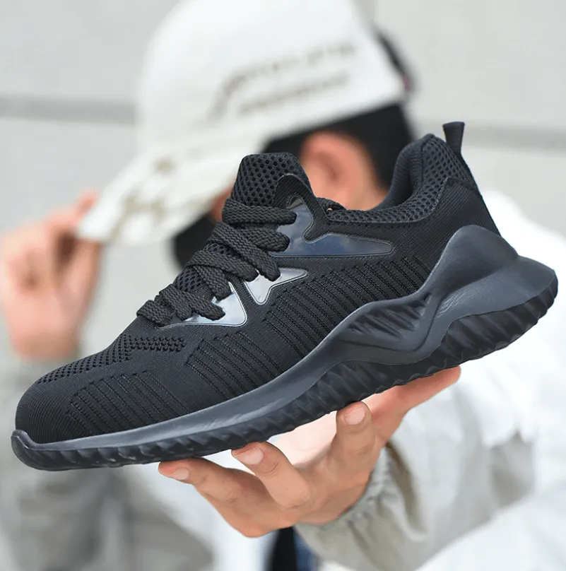 Safety Shoes Men Wear-resistant Light Breathable Boots Anti-slip Rubber Outsole Anti-Smashing Puncture Proof Work Shoes