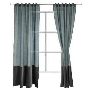 Saveli Curtain [Light green grey/Green grey]