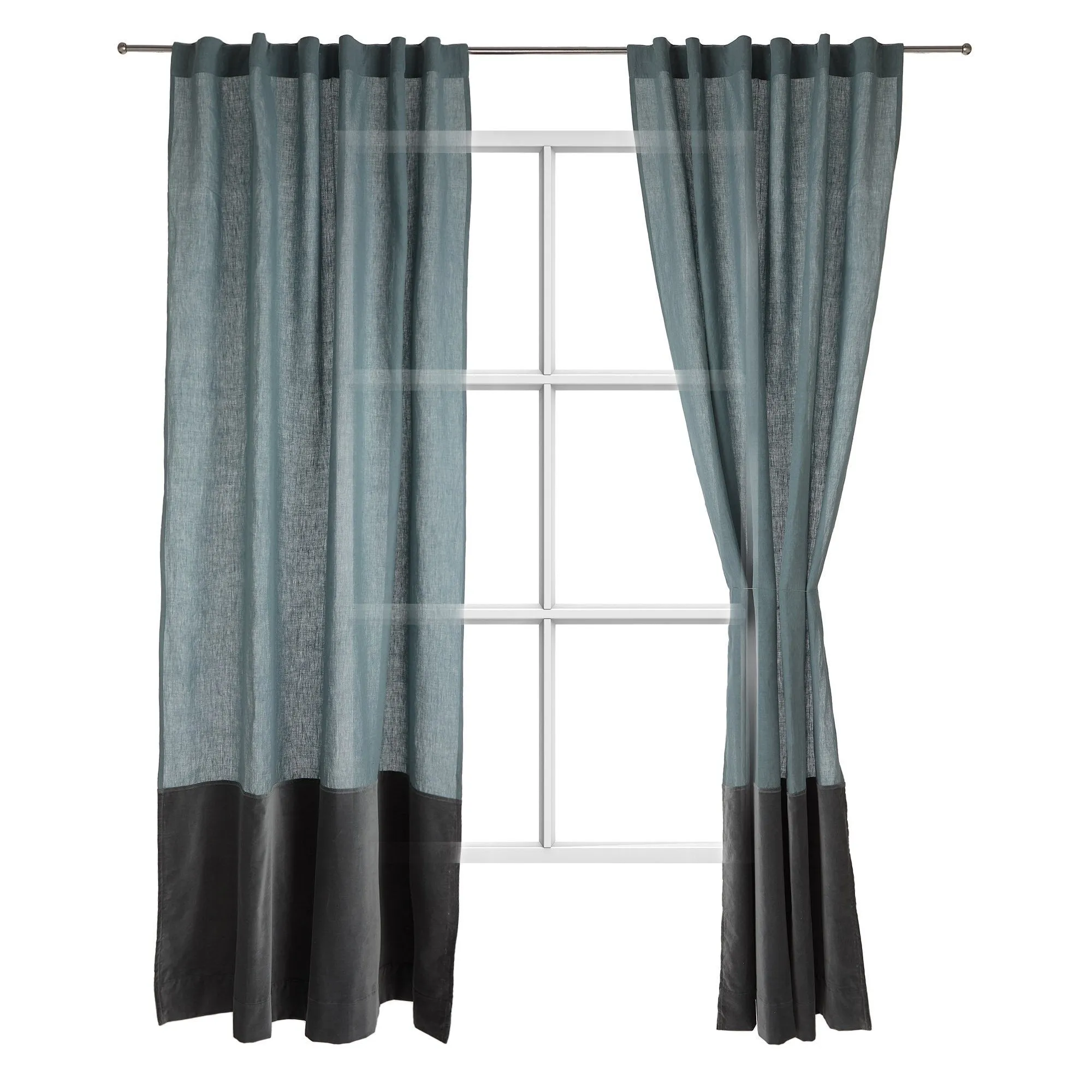 Saveli Curtain [Light green grey/Green grey]