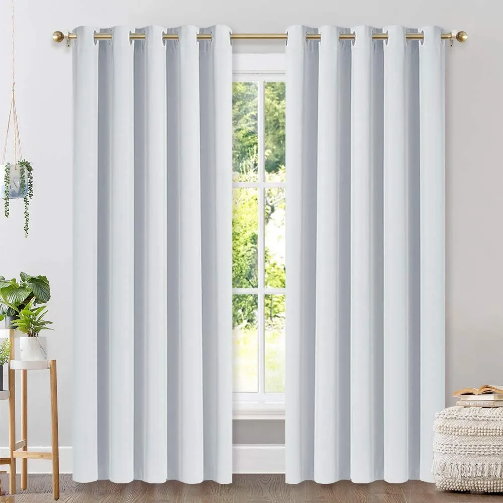 Set of 2 Blackout Window Curtain Treatment Thermal Insulated Drapery Panels