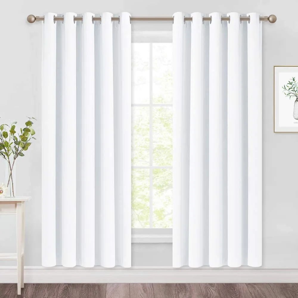 Set of 2 Blackout Window Curtain Treatment Thermal Insulated Drapery Panels
