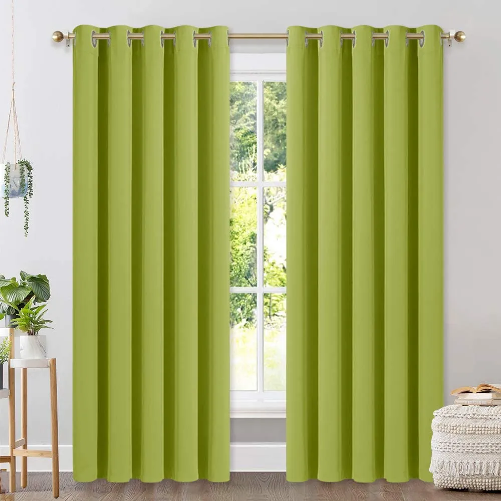 Set of 2 Blackout Window Curtain Treatment Thermal Insulated Drapery Panels