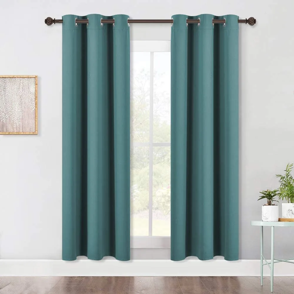 Set of 2 Blackout Window Curtain Treatment Thermal Insulated Drapery Panels