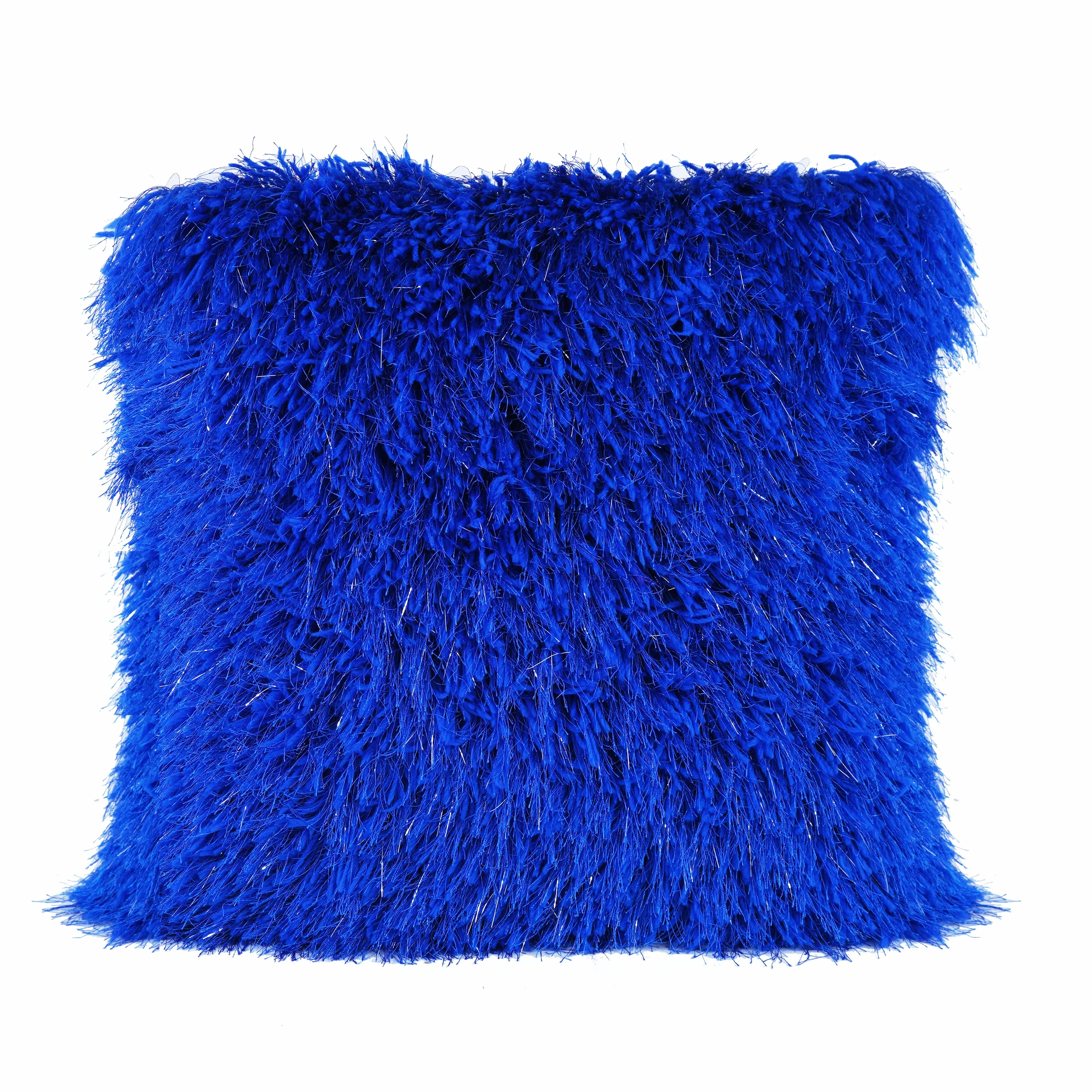 Shaggy Lurex Decorative Accent Pillows