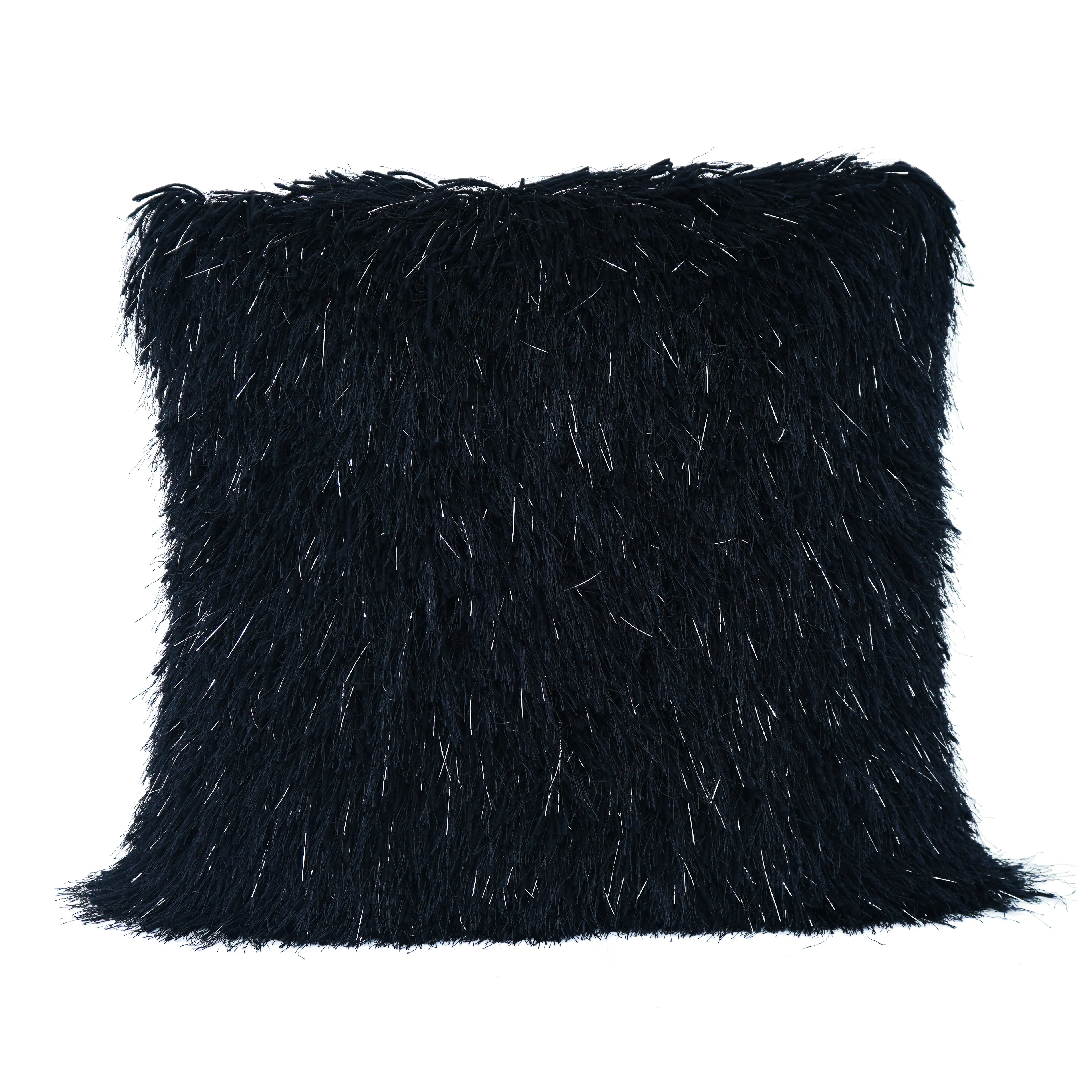 Shaggy Lurex Decorative Accent Pillows