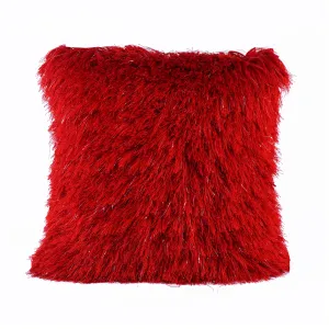 Shaggy Lurex Decorative Accent Pillows
