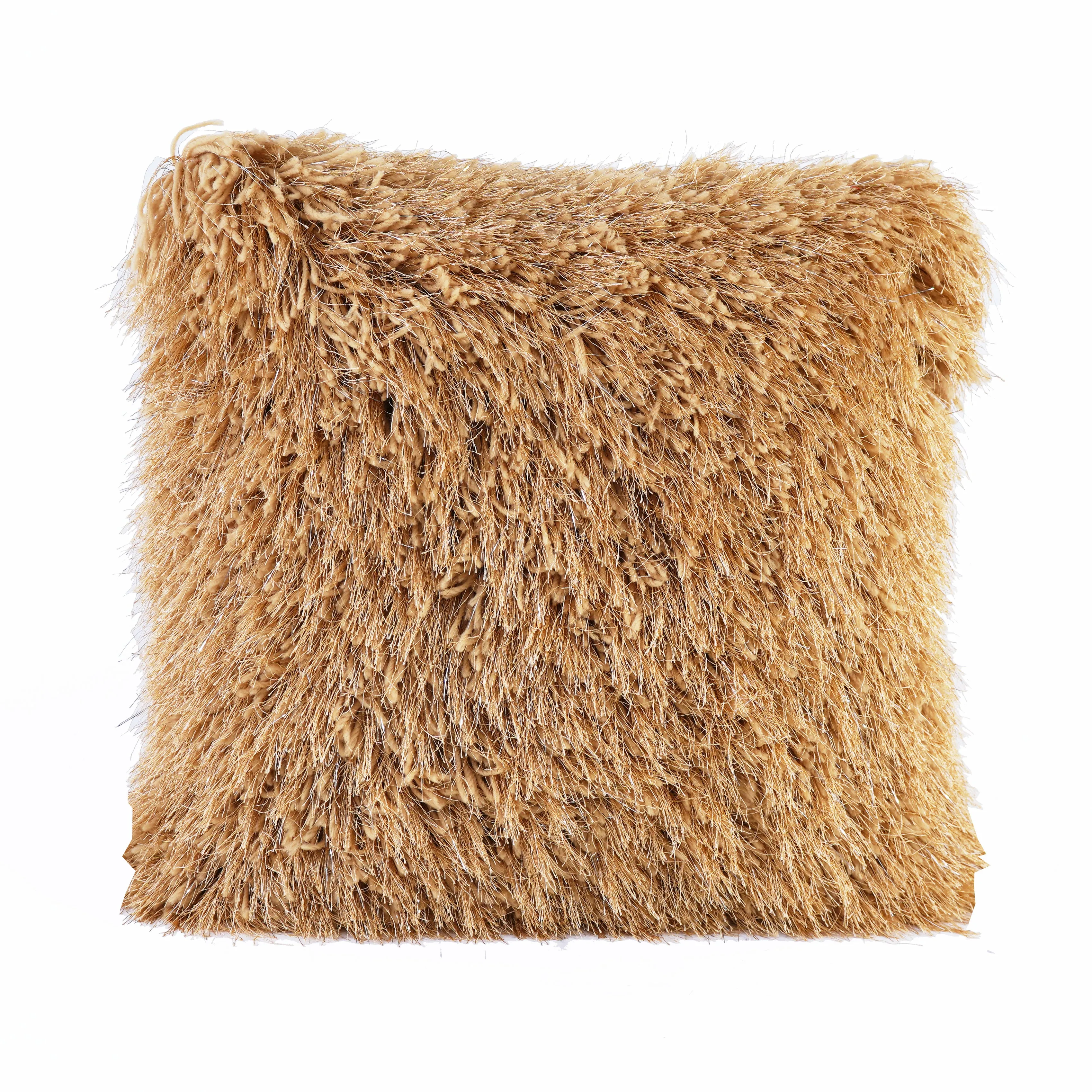 Shaggy Lurex Decorative Accent Pillows