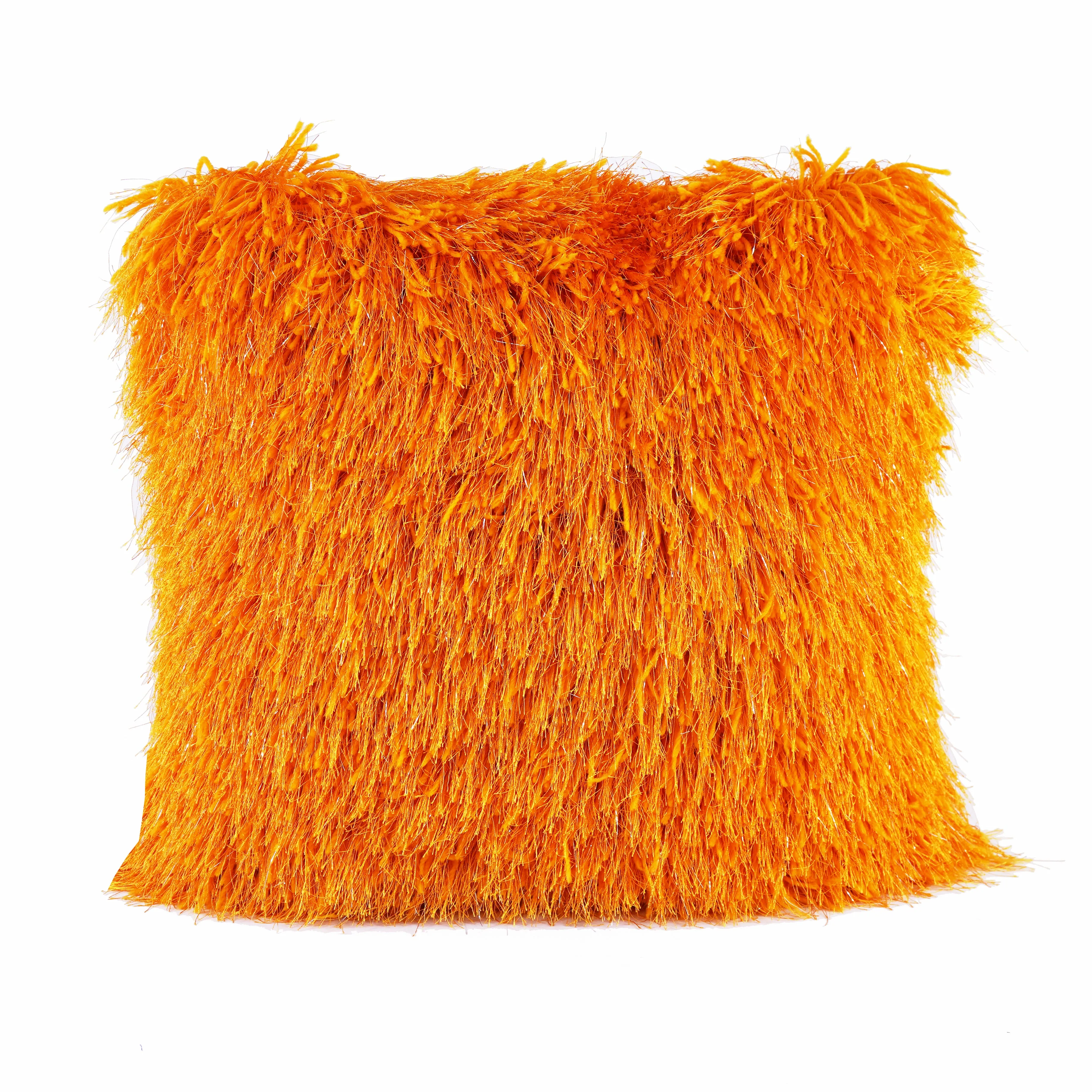 Shaggy Lurex Decorative Accent Pillows