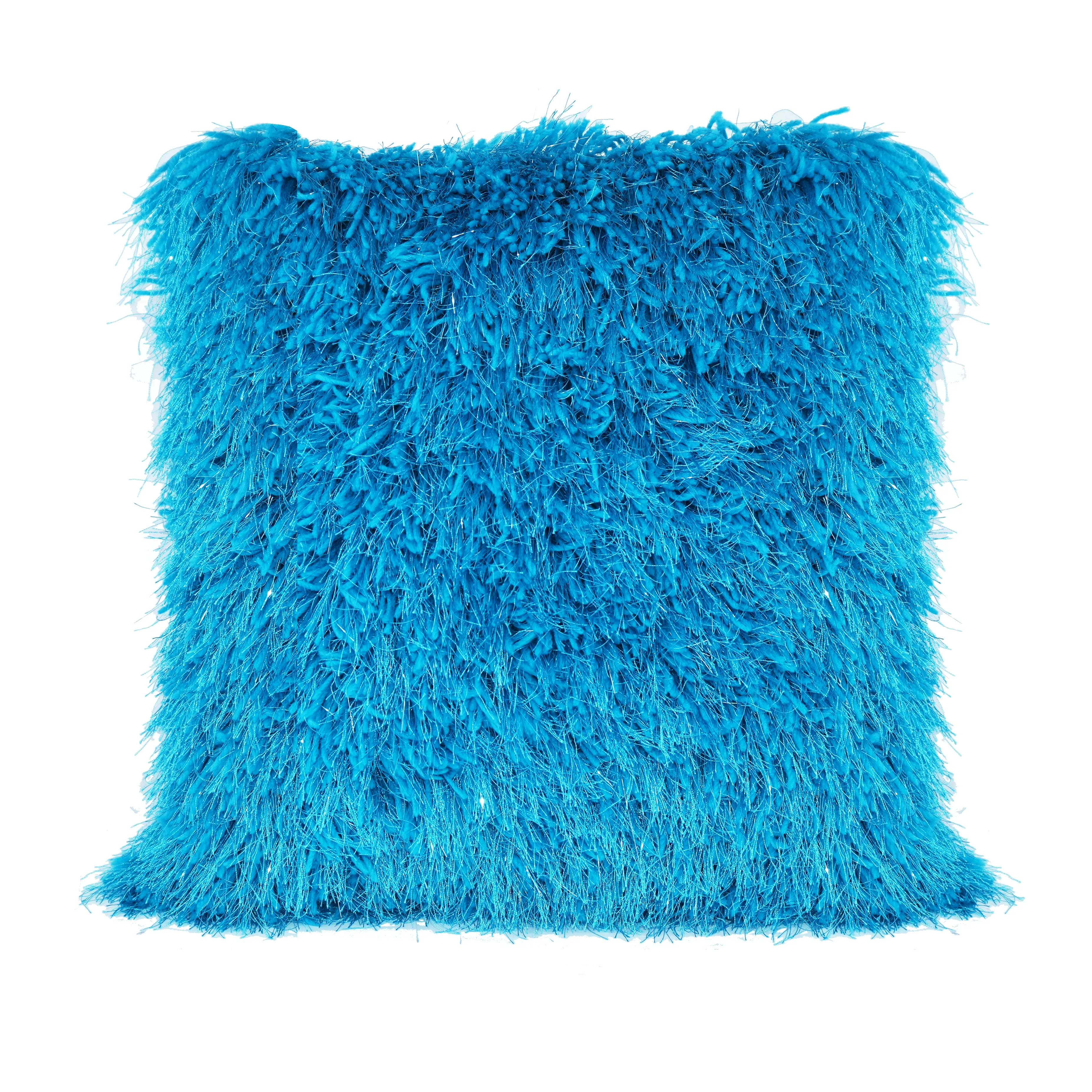 Shaggy Lurex Decorative Accent Pillows