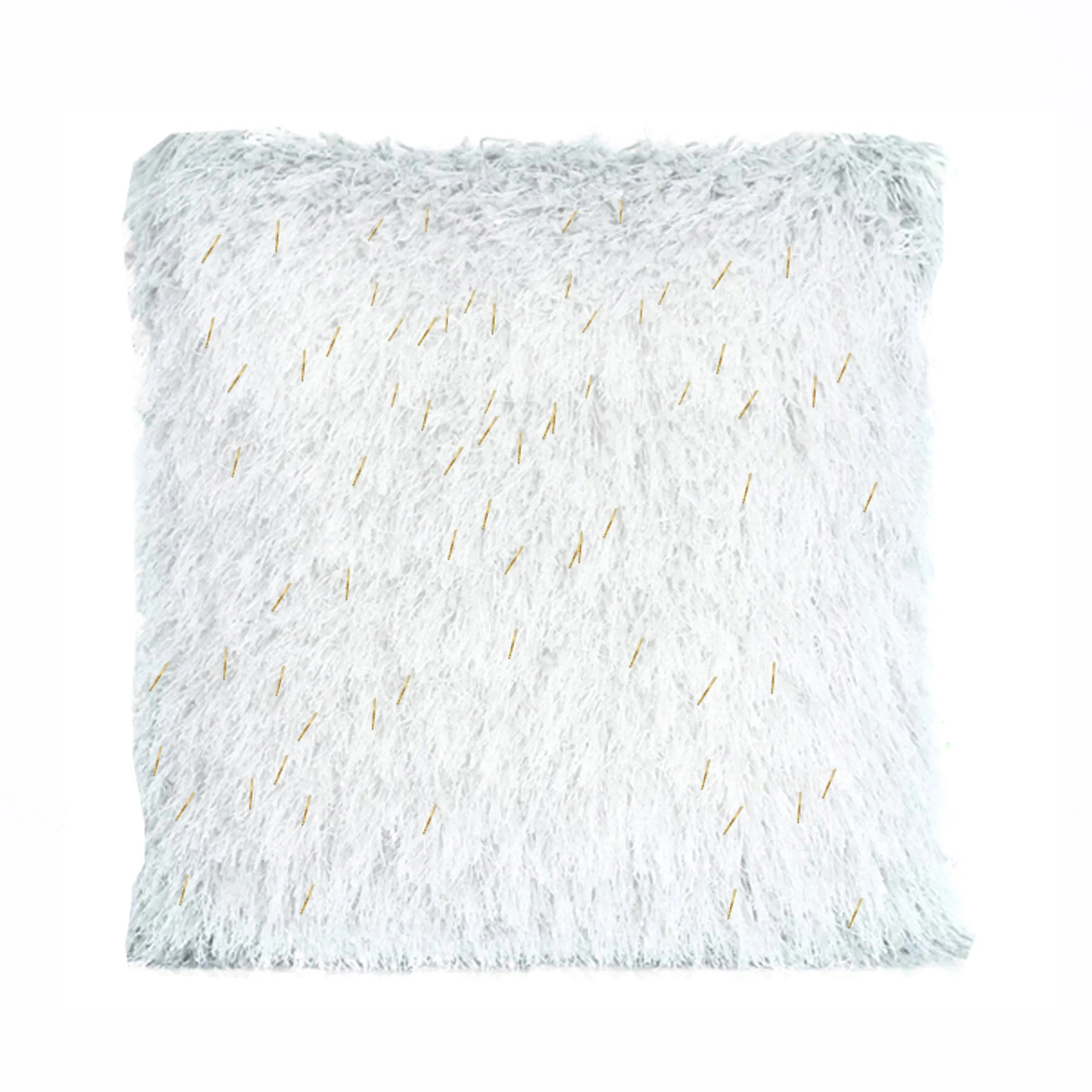 Shaggy Lurex Decorative Accent Pillows