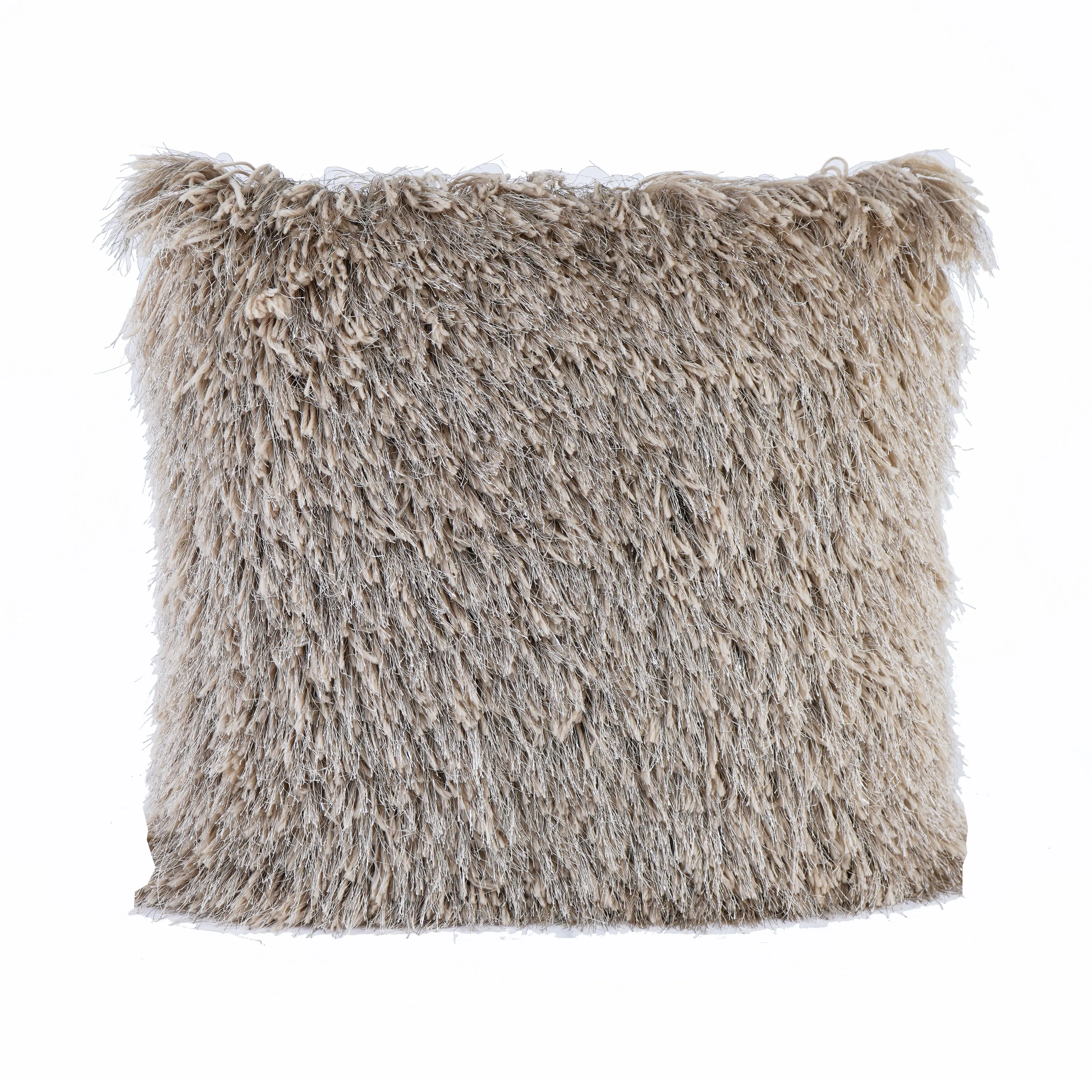 Shaggy Lurex Decorative Accent Pillows