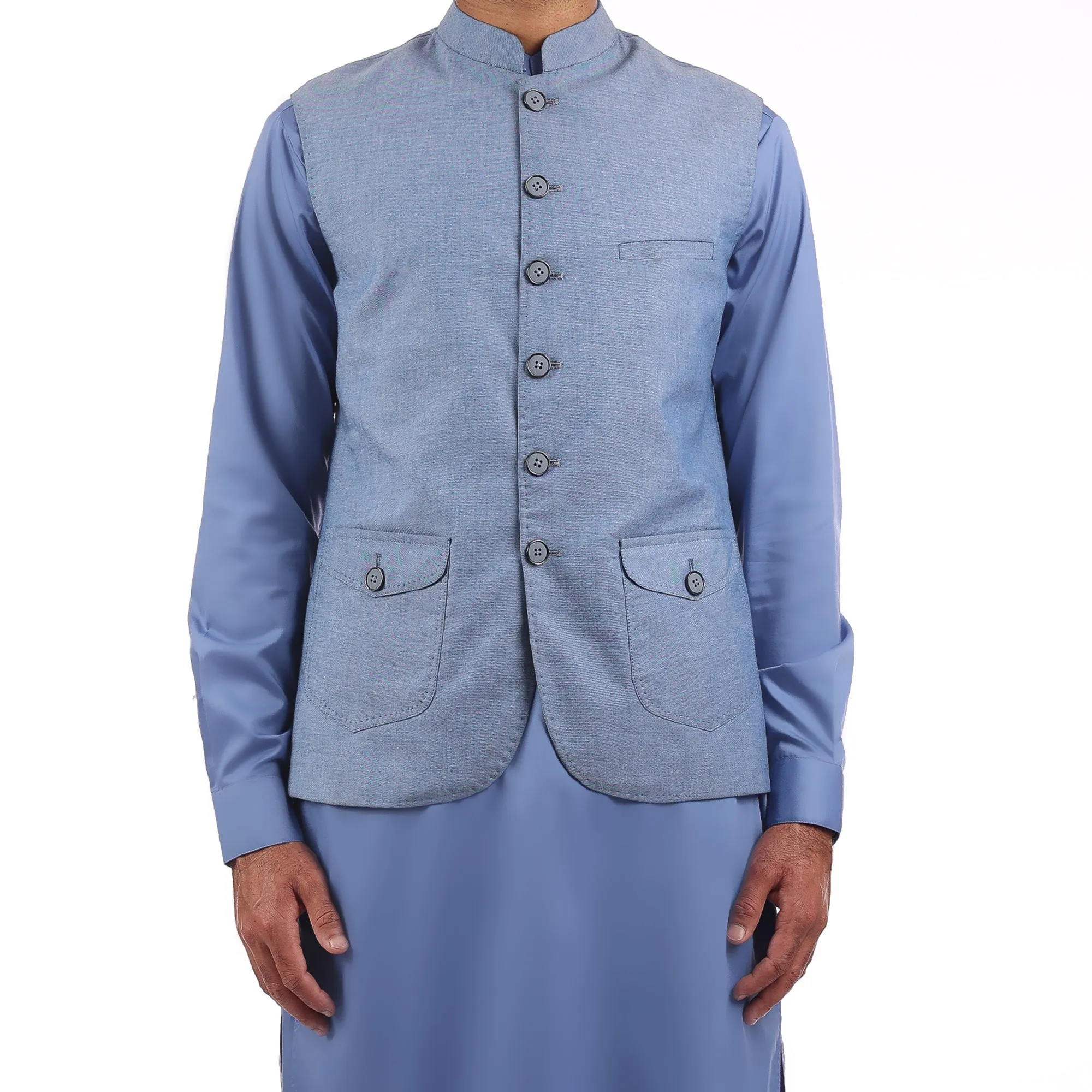 Sky Polo Shamery Waistcoat