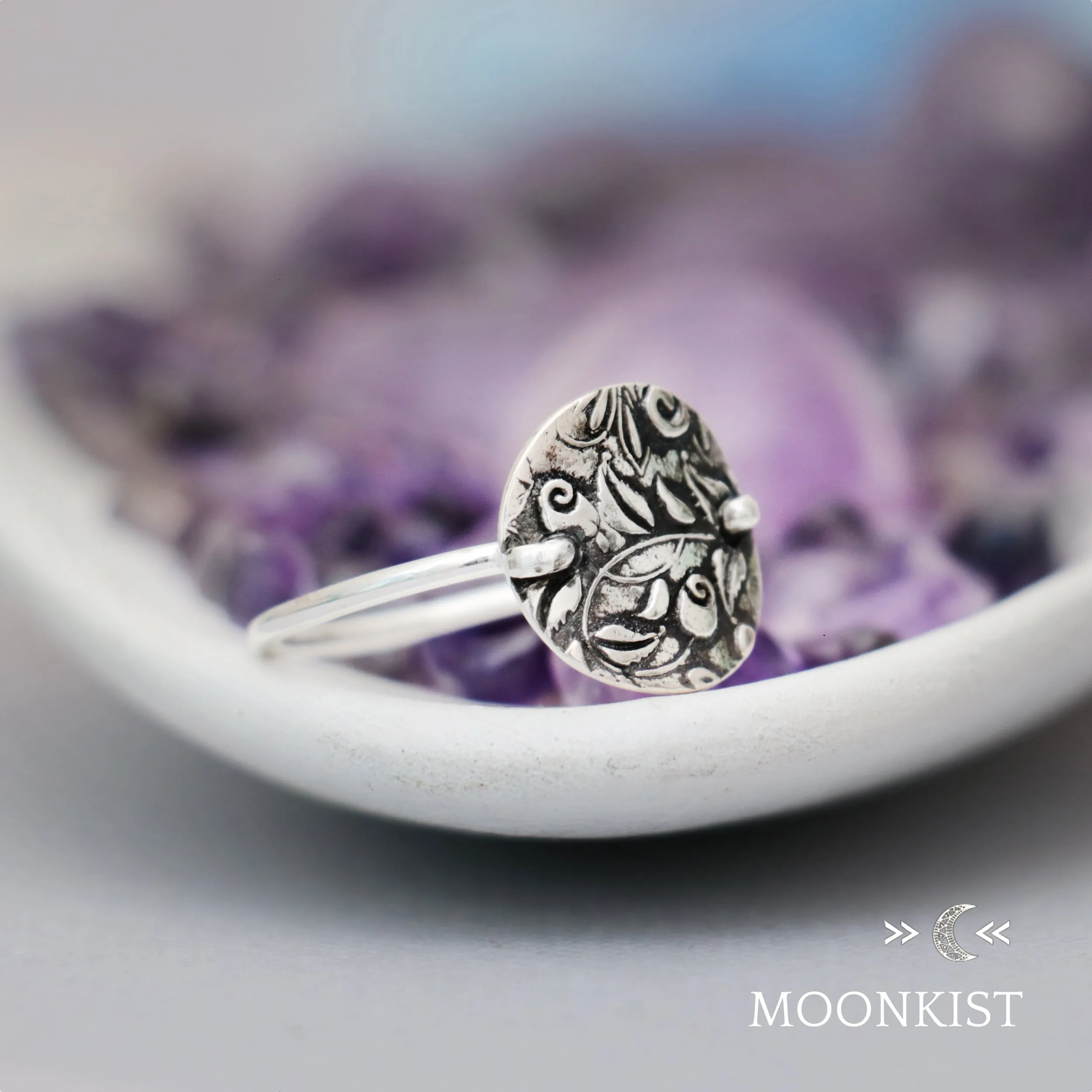 Sterling Silver Climbing Rose Ring | Moonkist Designs