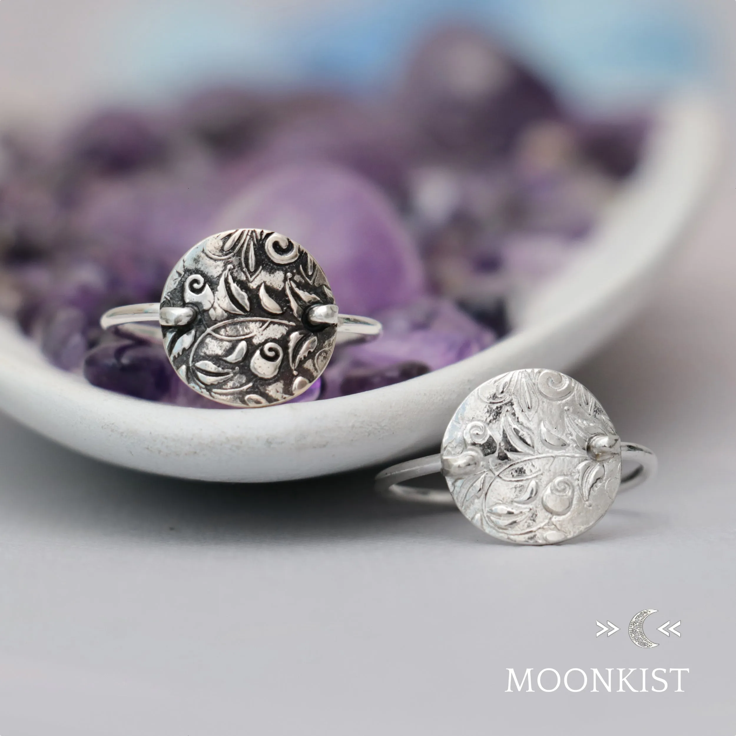 Sterling Silver Climbing Rose Ring | Moonkist Designs
