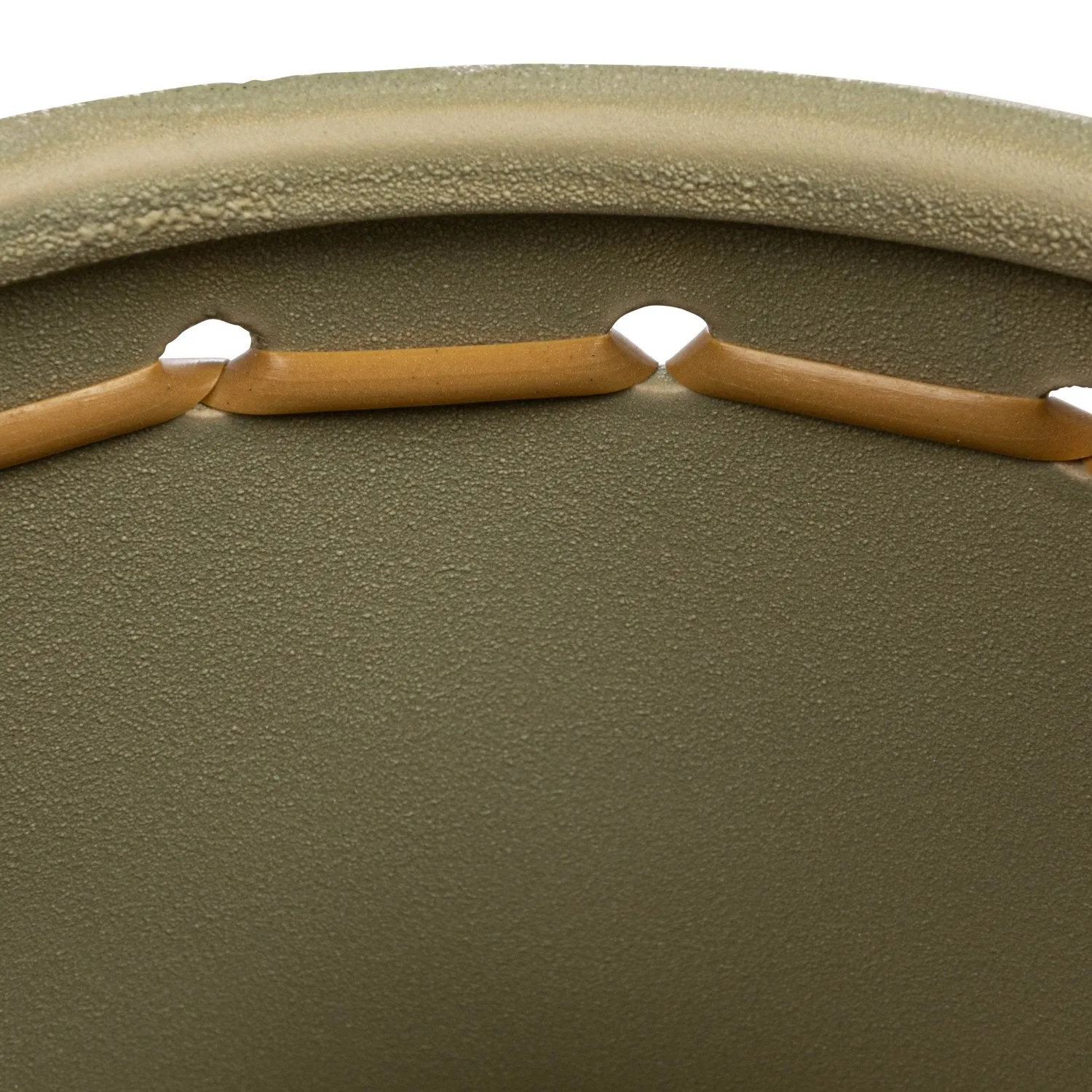 Stoneware Planter w/ Weaving, Matte Celery Color
