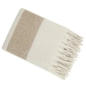 Stripe Throw - Ivory/Taupe