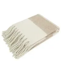 Stripe Throw - Ivory/Taupe