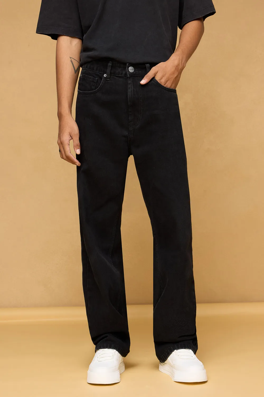 Sturdy Black Men's Baggy Fit Jeans