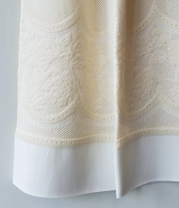 TAN/FLORAL PATTERNED LACY PANTS(IVORY)