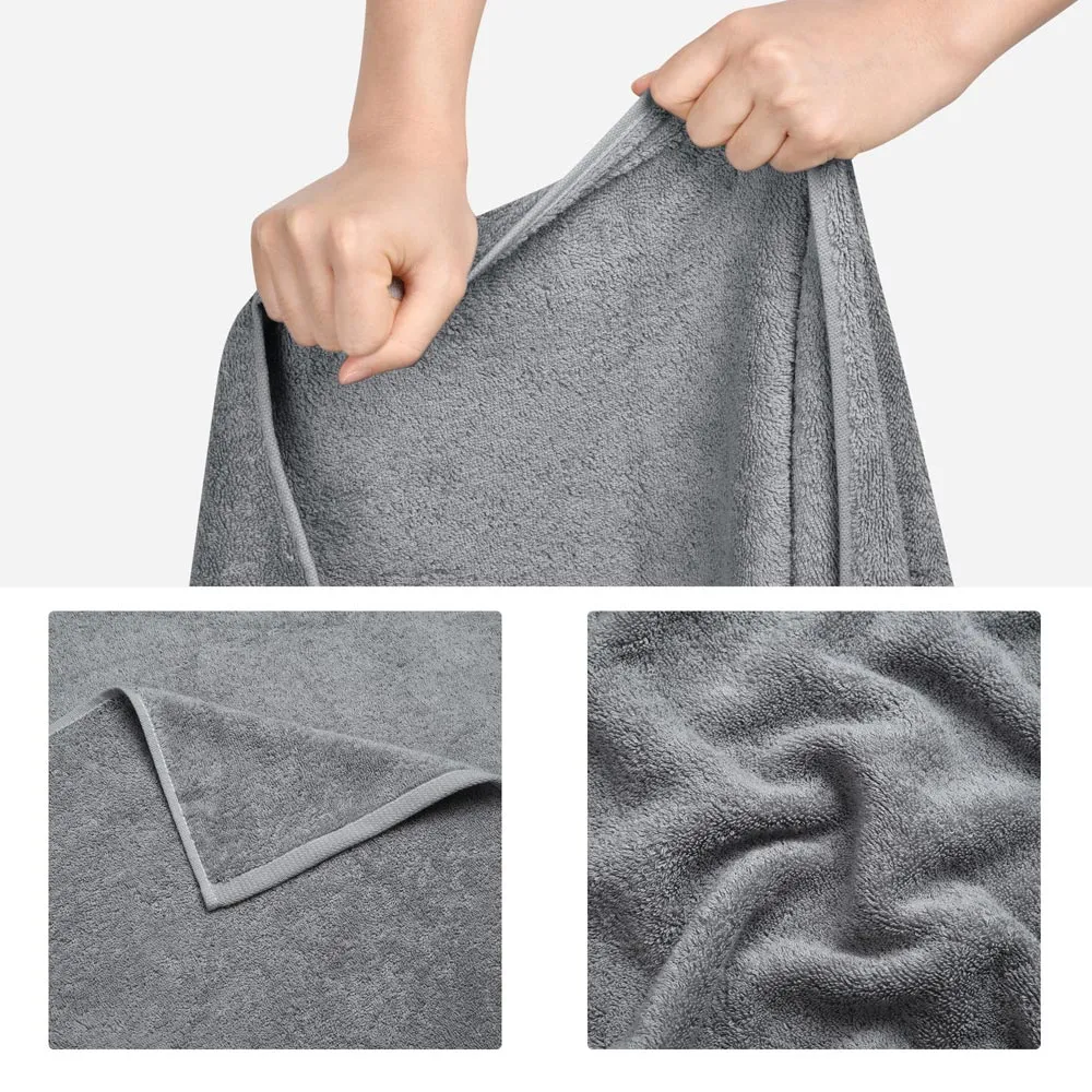 TheLAShop Hotel Bath Towel Grey 28"x53" Spun Cotton 380gsm