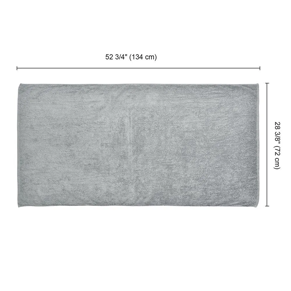 TheLAShop Hotel Bath Towel Grey 28"x53" Spun Cotton 380gsm