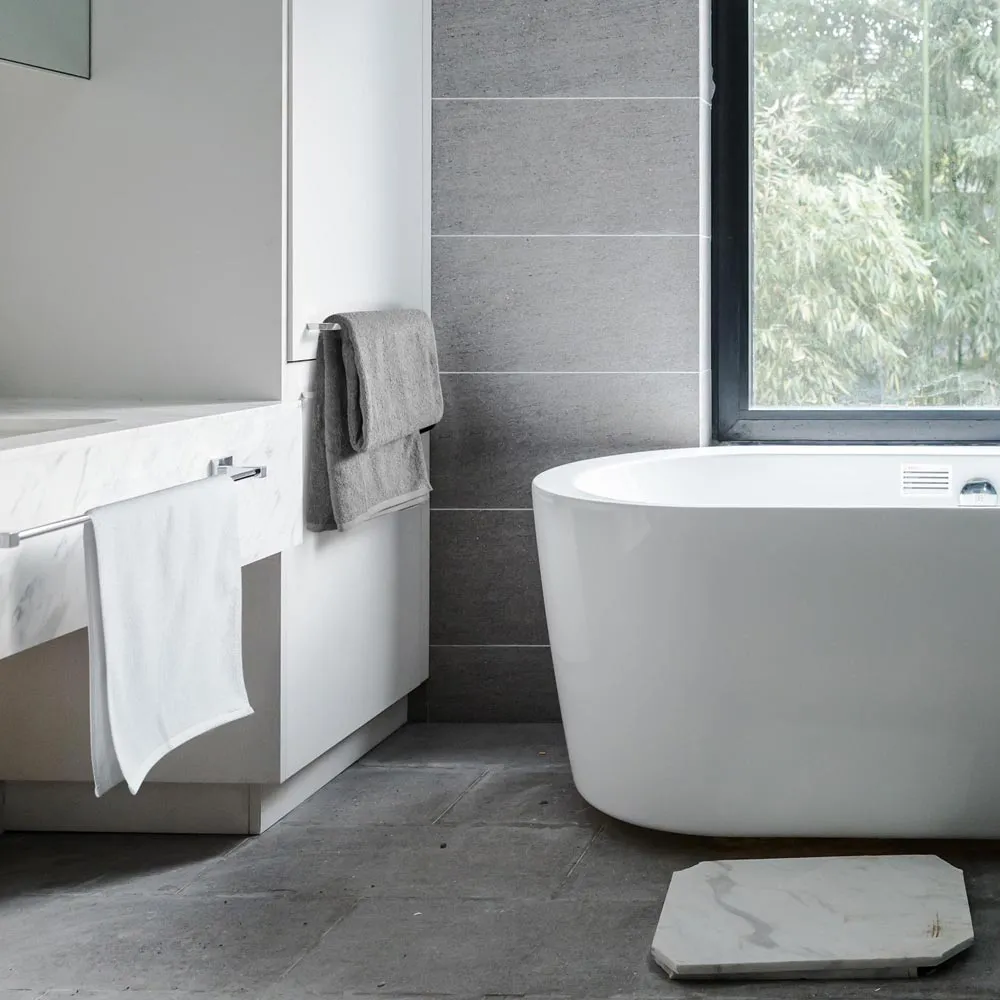 TheLAShop Hotel Bath Towel Grey 28"x53" Spun Cotton 380gsm