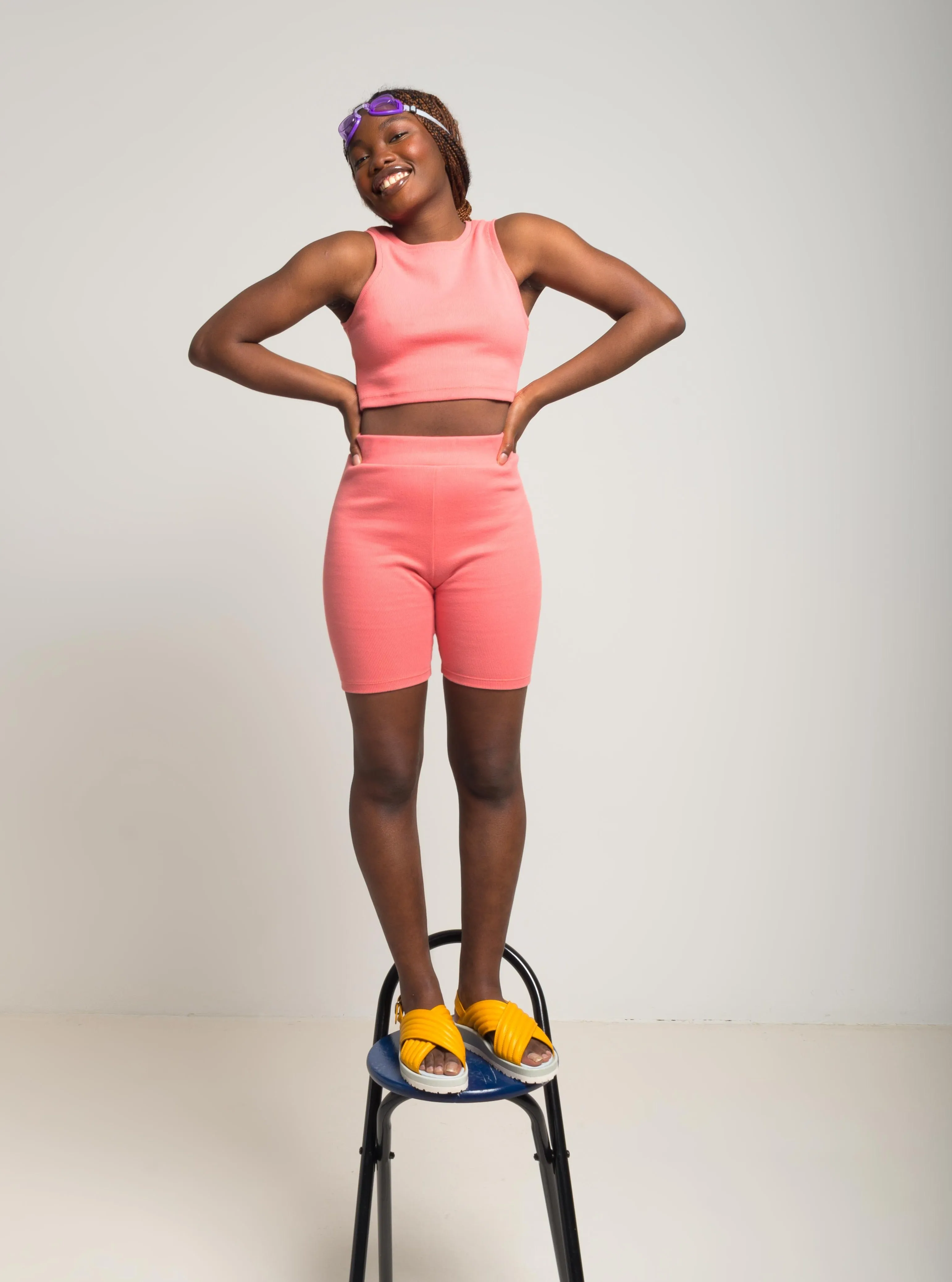 TUCK watermelon biker short