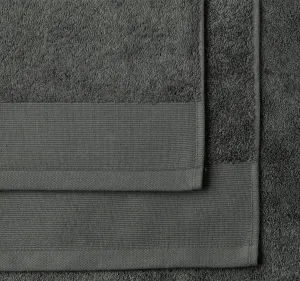 Vida Organic 630GSM Cotton Bath Towel Range Charcoal