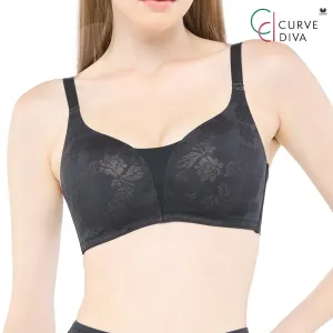 Wacoal Curve Diva บราไร้โครงเก็บกระชับ สาวคัพใหญ่ รุ่น WB7544/WQ1537  (เข้าคู่ MU7544)สีดำ (BL)