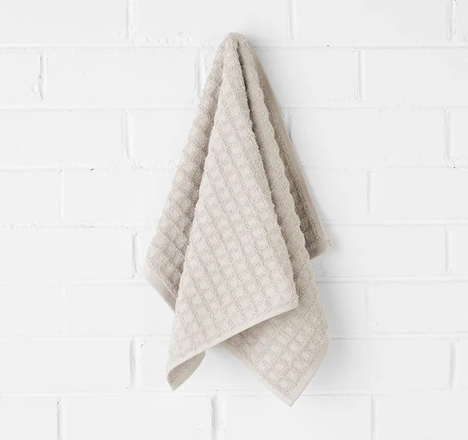 Waffle 580GSM Cotton Bath Towel Range Natural