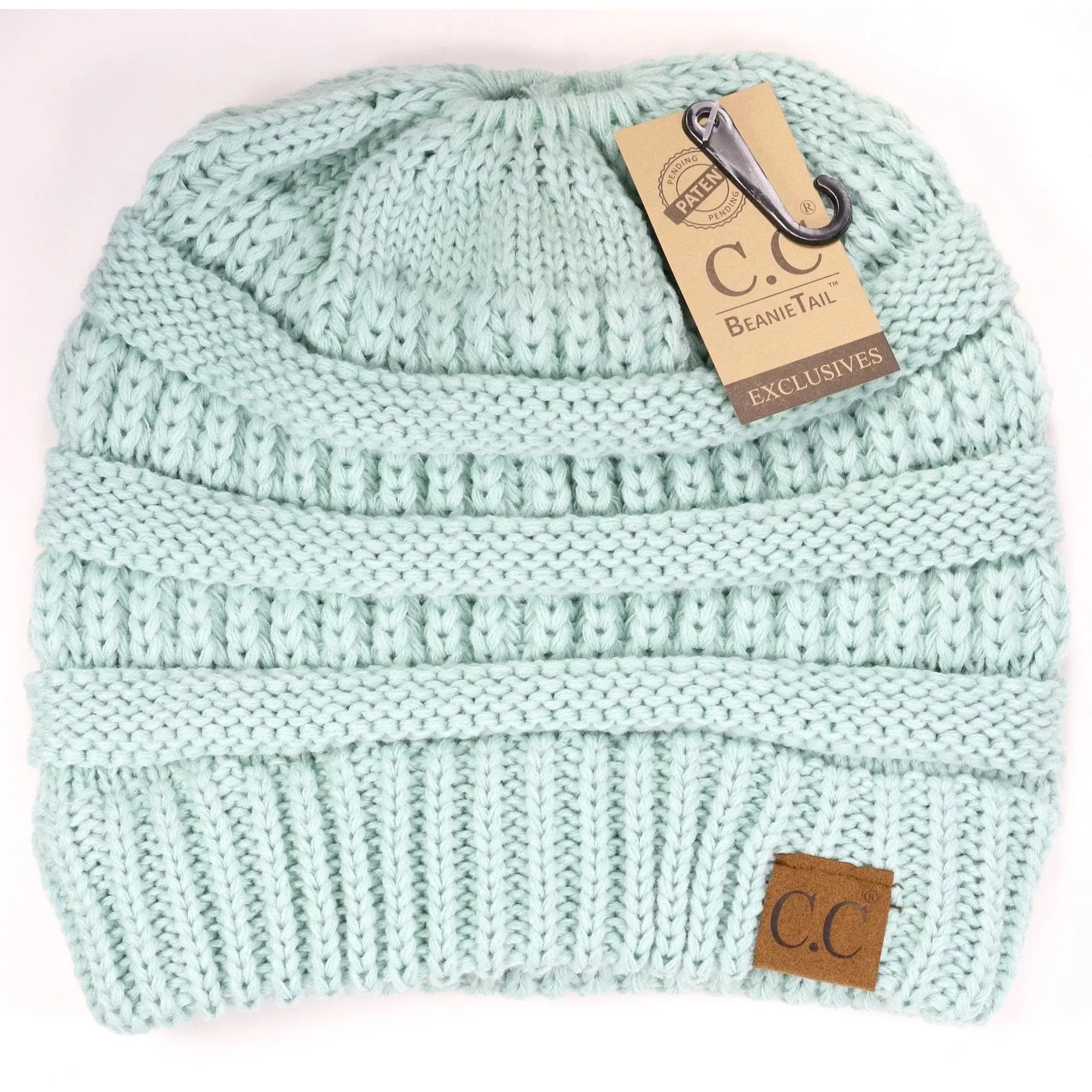 Womens Beanie Tail CC Beanie  The Original Messy Bun Beanie