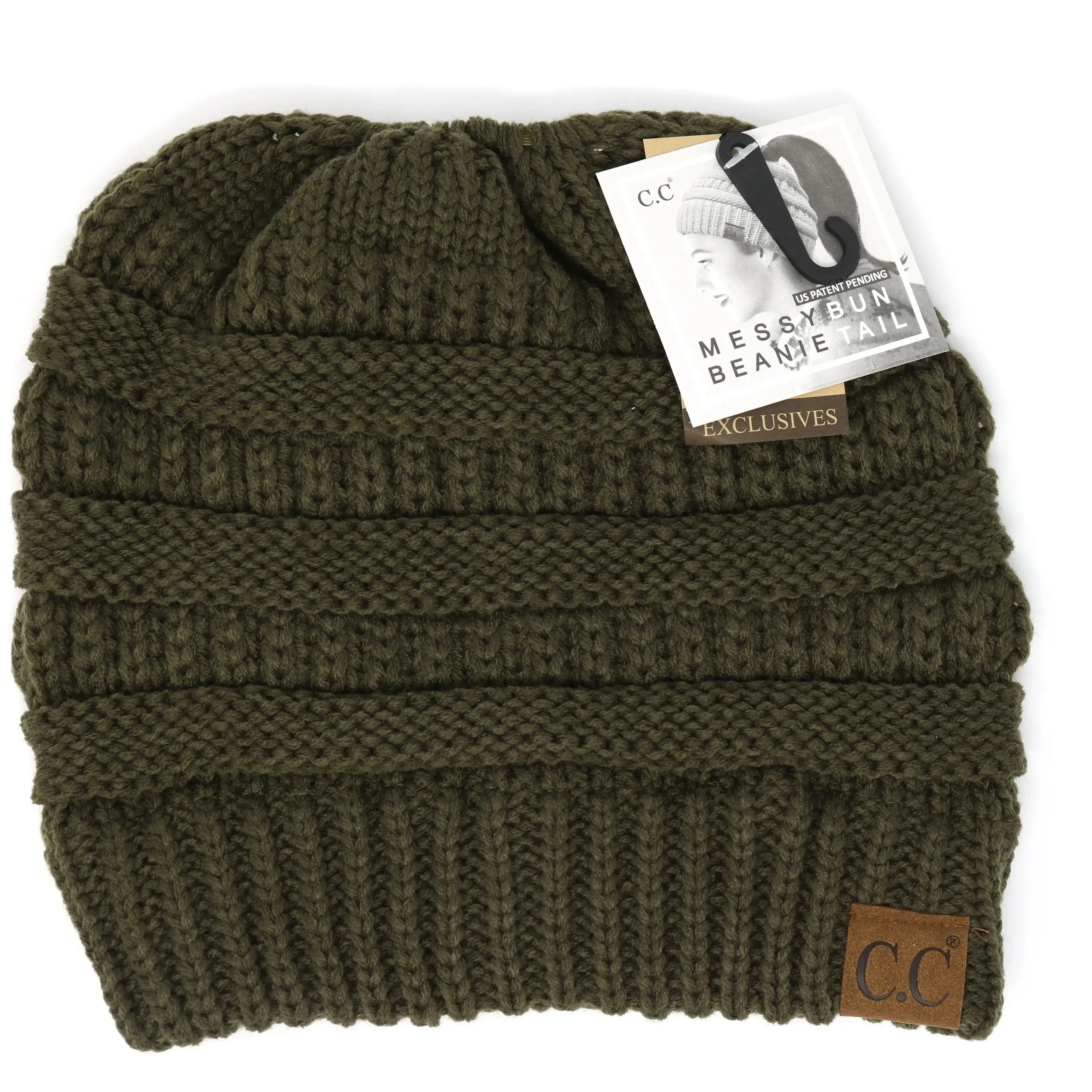 Womens Beanie Tail CC Beanie  The Original Messy Bun Beanie