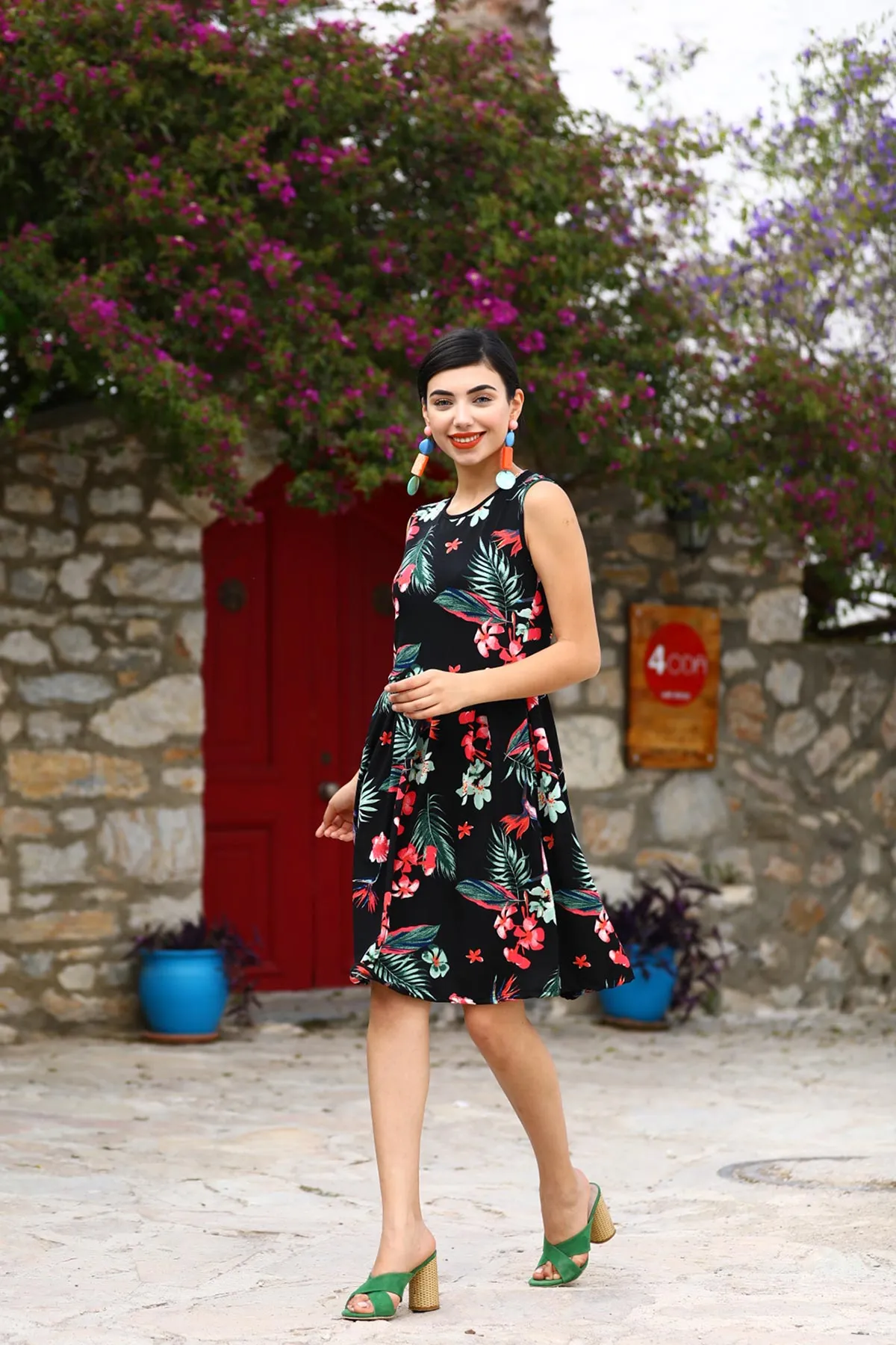 Women's Patterned Short Dress